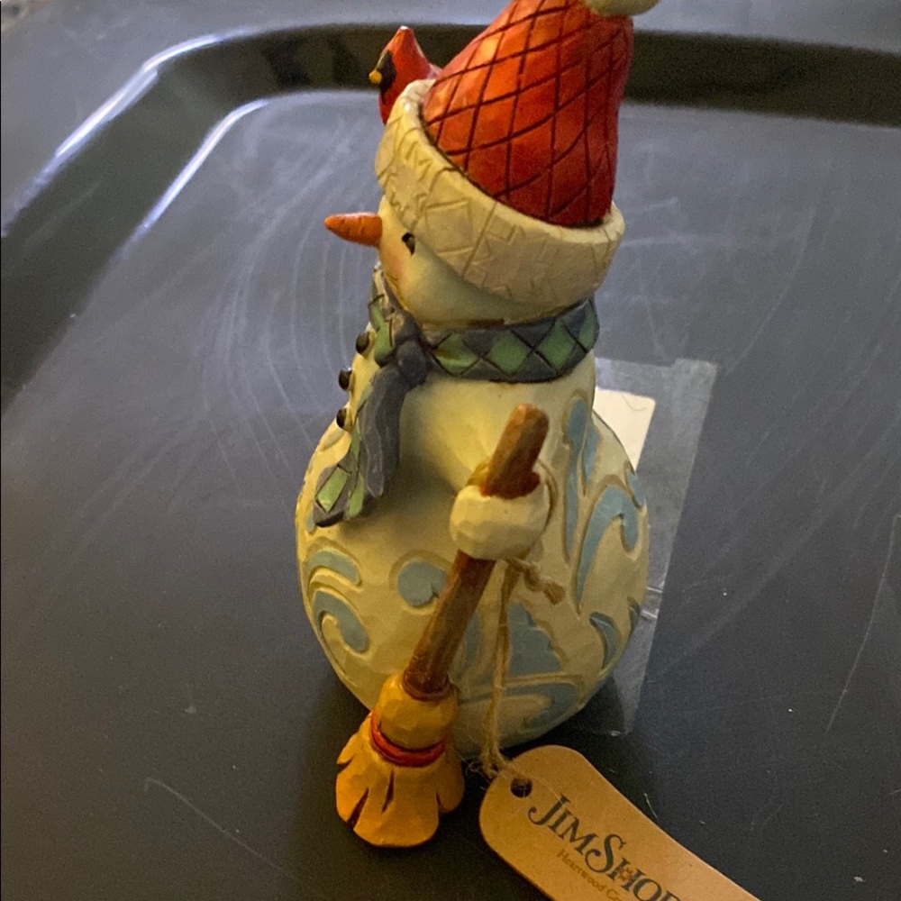 Jim Shore Snowman with Red Hat and Green Scarf - Picture 4 of 4